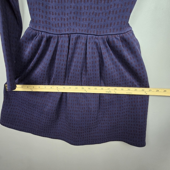 CHINTI AND PARKER Fit‎ And Flare Long Sleeve Dress Navy Maroon Womens Size S - Picture 13 of 14